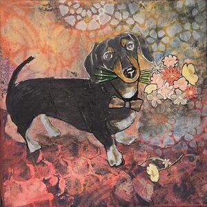 Adorable Dachshund Dog Art Print